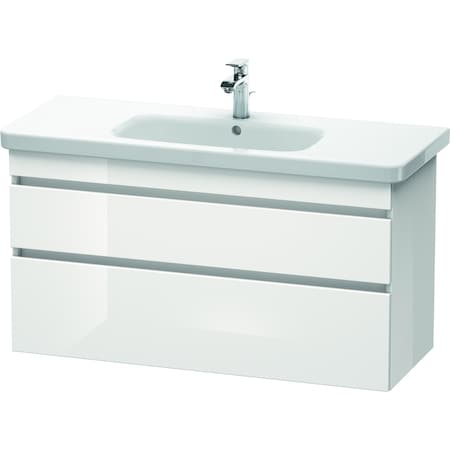 Ds Vanity Unit Wm 2 Drawer 610X1130X448mm White Hgl